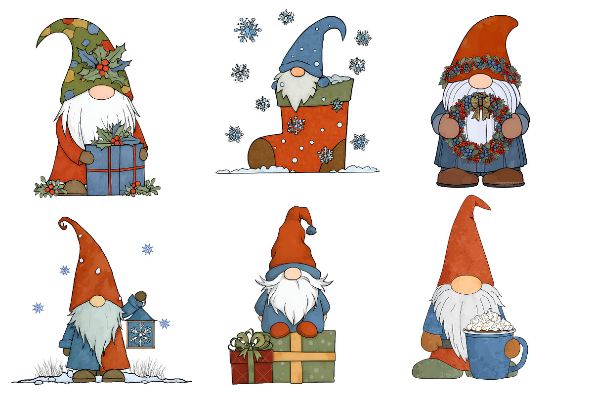 Christmas Gnome clipart, an Illustration by Designworld (Photo 2 of 4)
