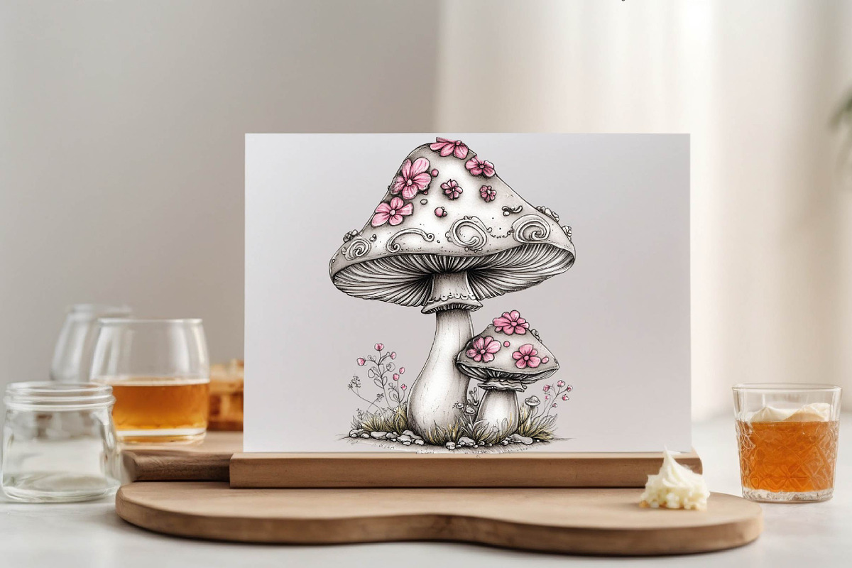 Whimsical Summer Mushroom Clipart, a Seasonal Illustration by SVGArt (Photo 4 of 9)
