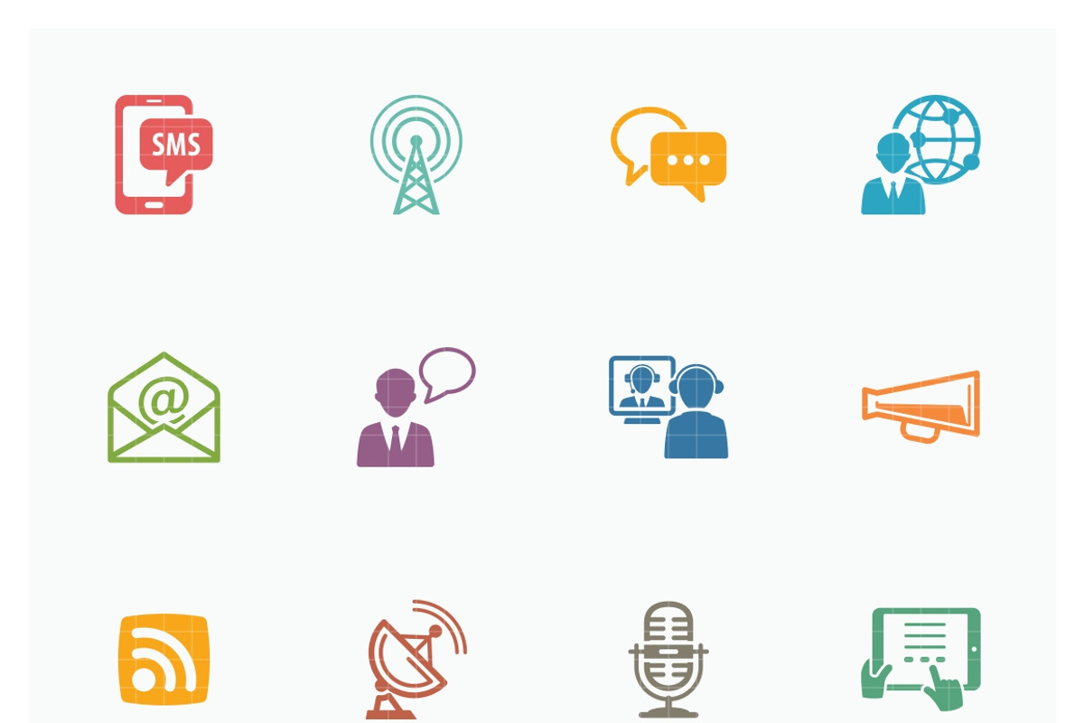 Communication Icons Set 1 | Colored, an Icon by introwiz1