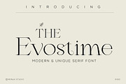 Evostime Classy Serif, a Serif Font by merakistd (Thumbnail 1 of 12)