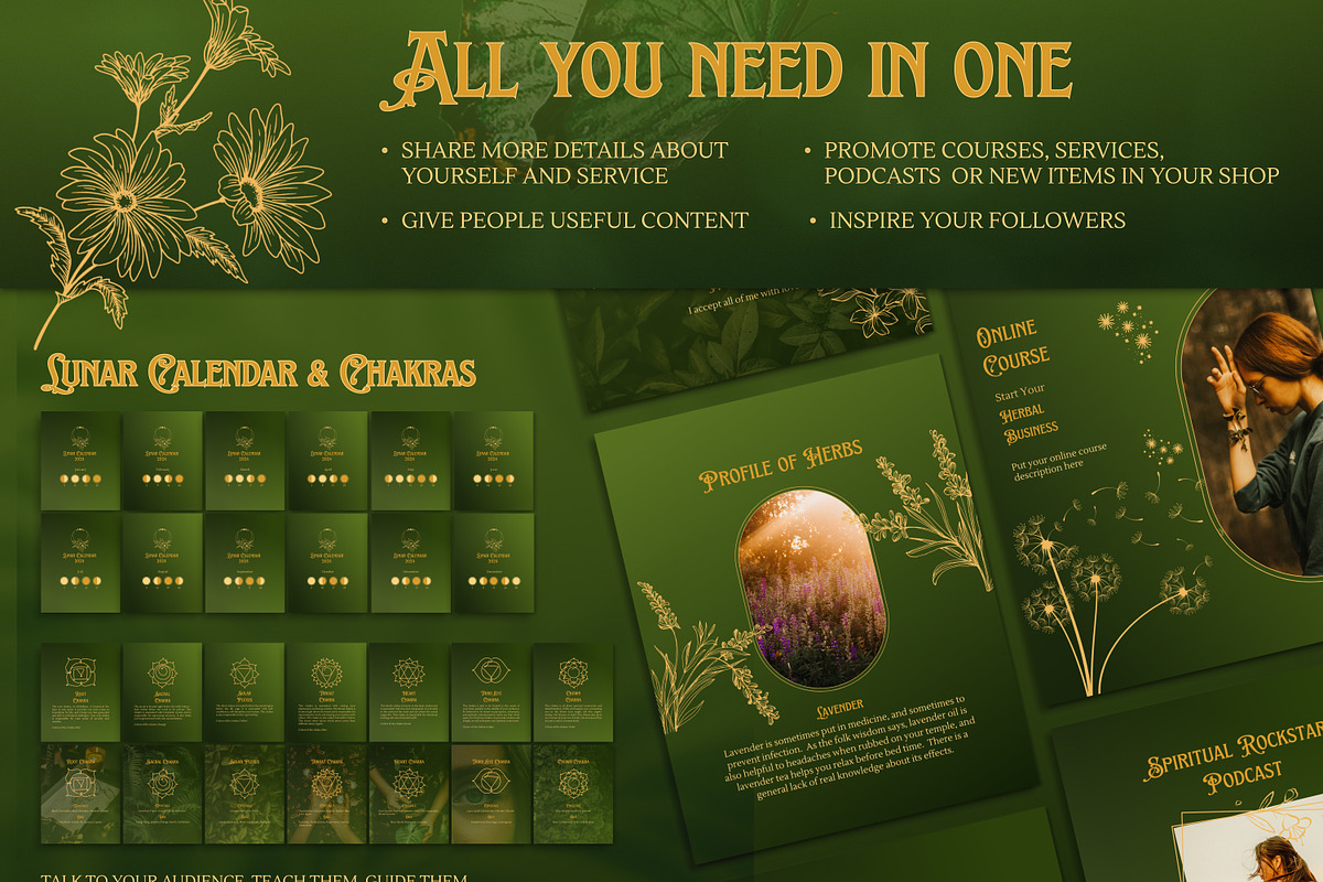 Spiritual, Herbal Instagram Posts, a Social Media Template by Under My Cozy Roof (Photo 6 of 9)