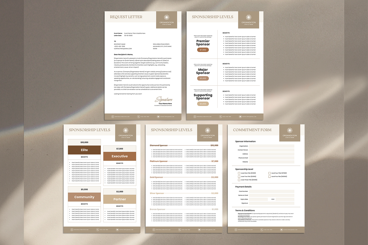 Sponsorship Forms and Levels, a Stationery Template by Creatif Foundry (Photo 4 of 6)