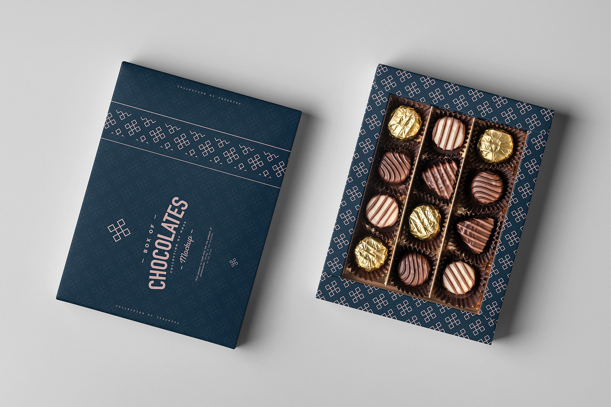 Box Of Chocolates Mock-up, a Packaging Mockup by Yogurt86 (Photo 9 of 14)
