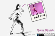 30 Modern Sketch Photoshop Actions, an Action Add-On by Jacpot007 (Thumbnail 16 of 26)