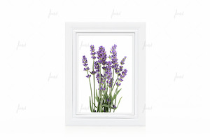 White 5x7" frame isolated mockup