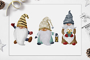 Sweet Christmas gnomes & pattern, an Illustration by SleptArt (Thumbnail 2 of 6)
