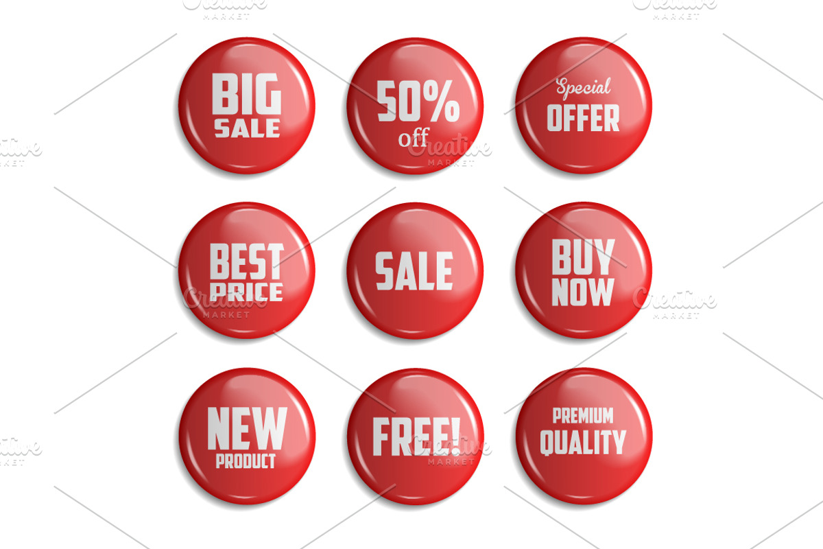 Sale Badges. 3 Colors, an Object Graphic by Vector Market (Photo 2 of 4)