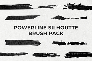 Powerline Silhouette Brush Pack, an Object Graphic by Pitchlook.Studio