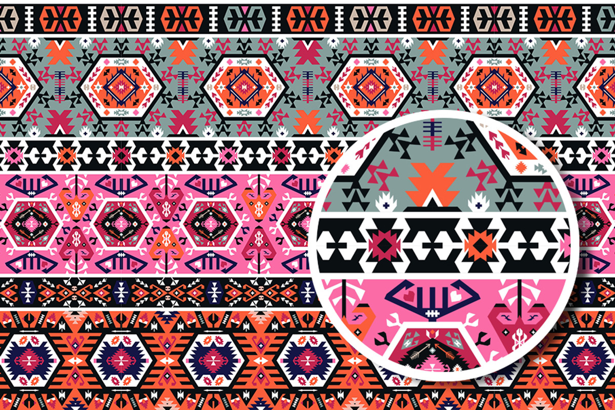 Collection Bright Aztec Patterns, a Pattern Graphic by tomuato (Photo 4 of 4)