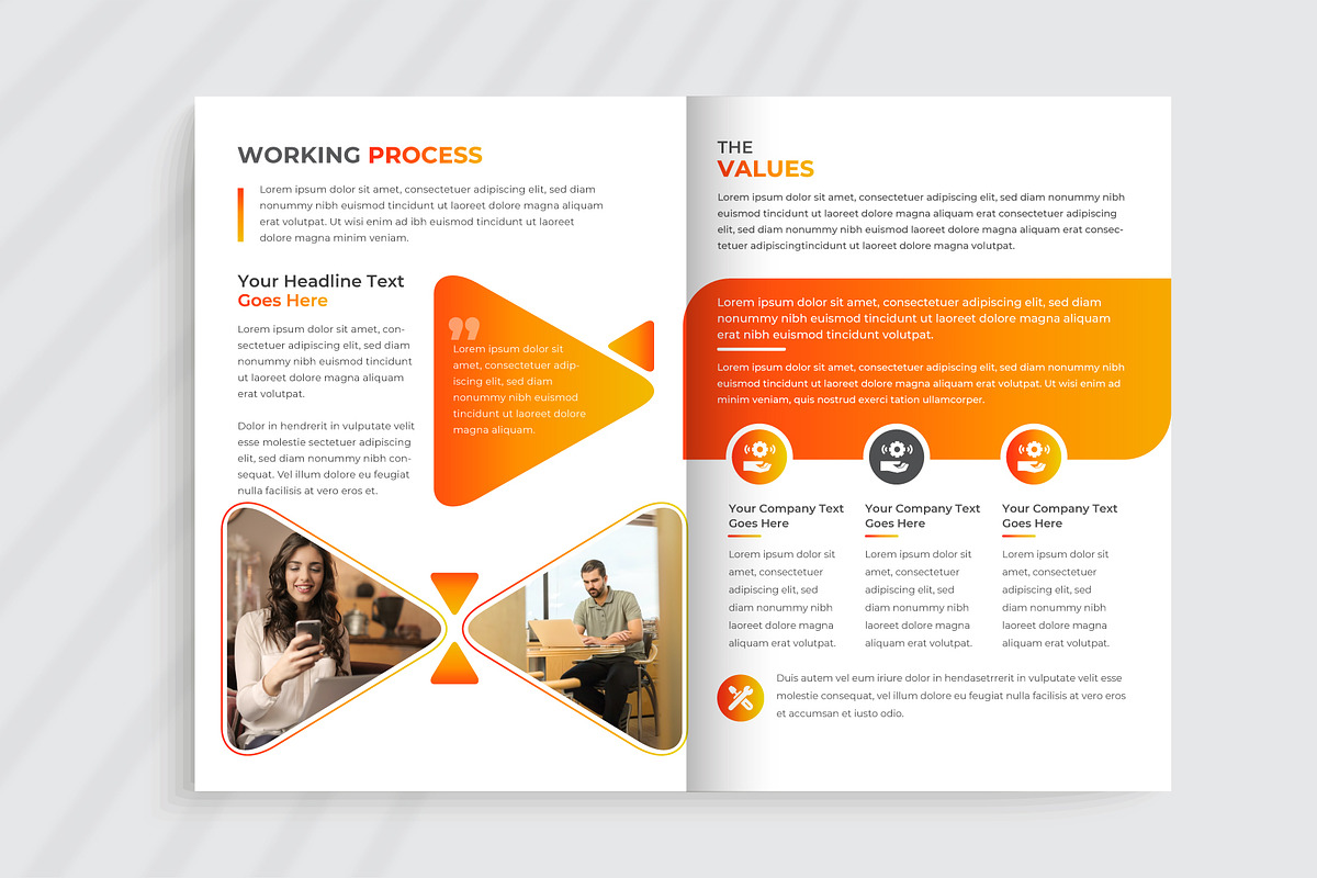 10 Page Annual Report Template, a Brochure Template by pixelcreatx (Photo 4 of 6)