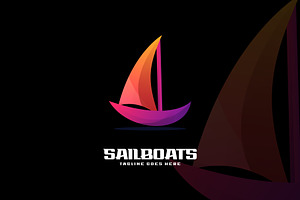 Sailboat Gradient Colorful Logo., a Branding & Logo Template by ModalTampang