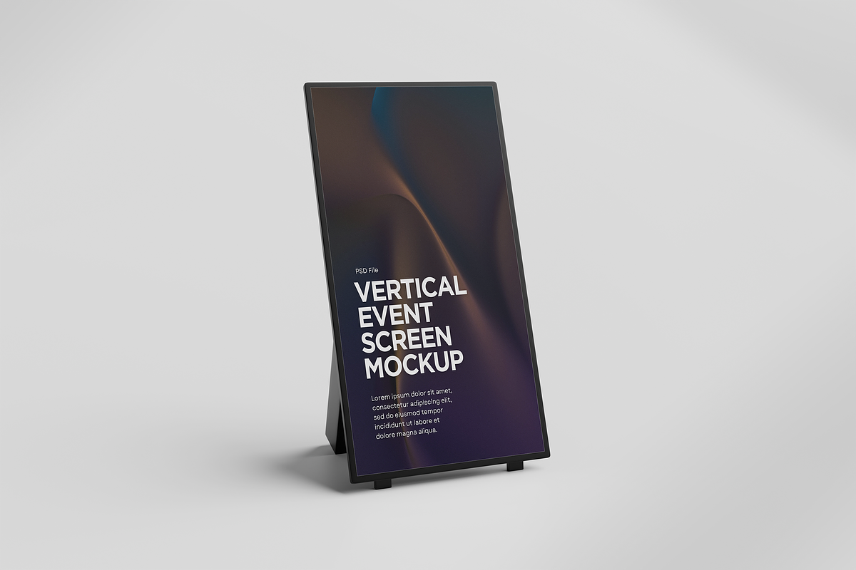 Vertical Event Screen Mockup, an Advertising Mockup by xavier_studio