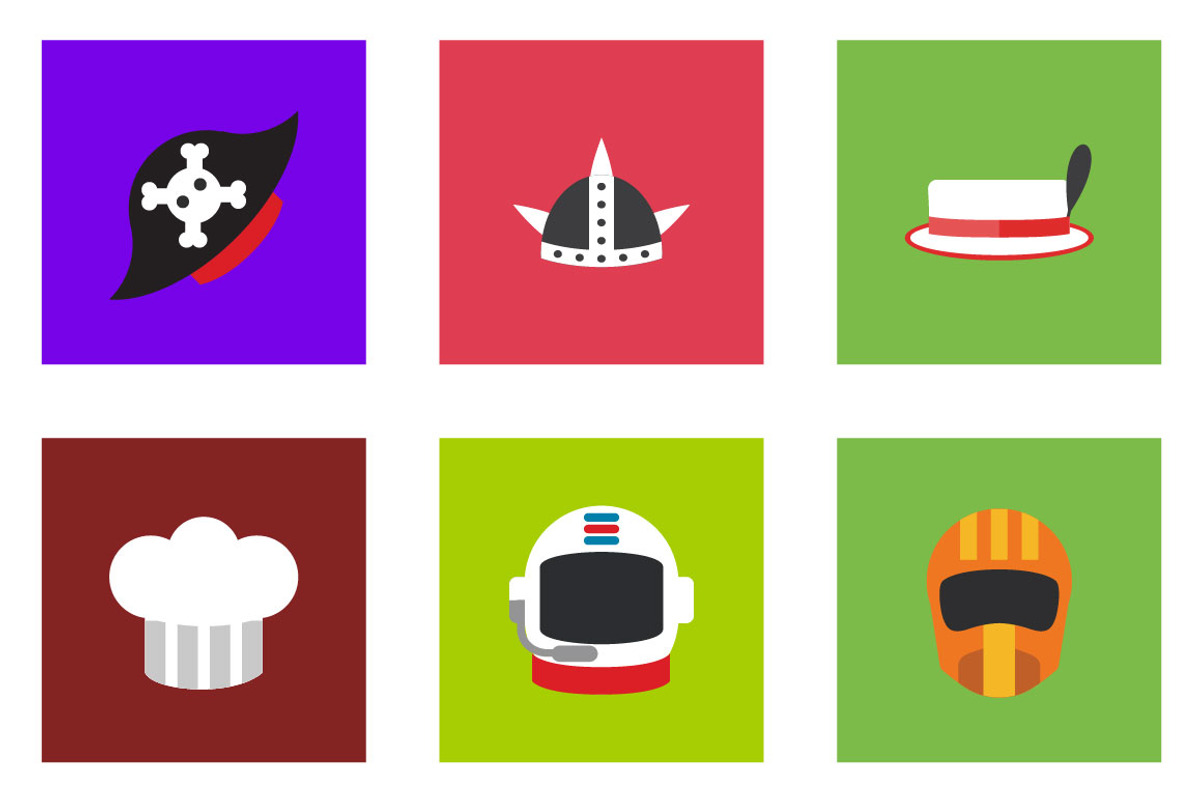 25 Cap & Hat Flat Icon Set, an Icon by VectorCam (Photo 2 of 3)