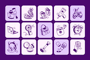 Animated Girly Doodles, an Outline Icon by Vectors Market (Thumbnail 2 of 4)