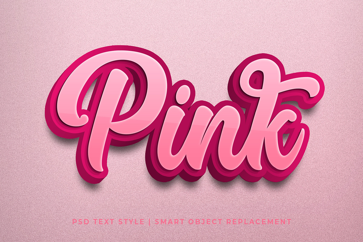 Pink Text Style Effect Mockup, a Layer Style Add-On by thefutive