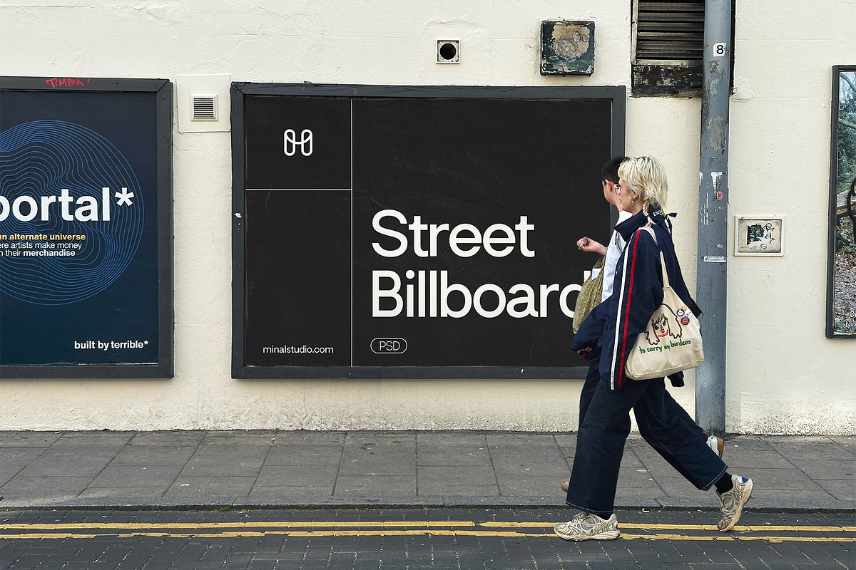Street Billboard Mockup, an Advertising Mockup by MinalStudio (Photo 3 of 6)