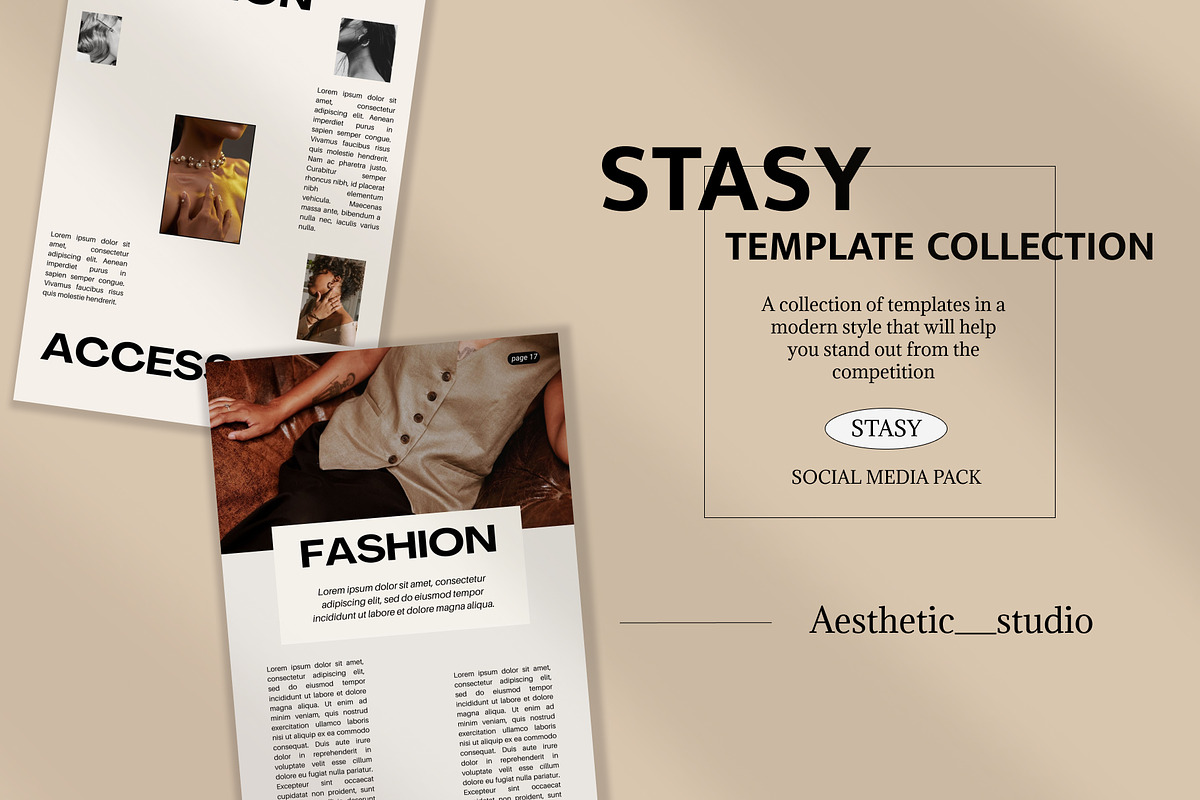 STASY – Fashion Ebook Template, a Print Template by AESTETHIC_STUDIO (Photo 2 of 8)