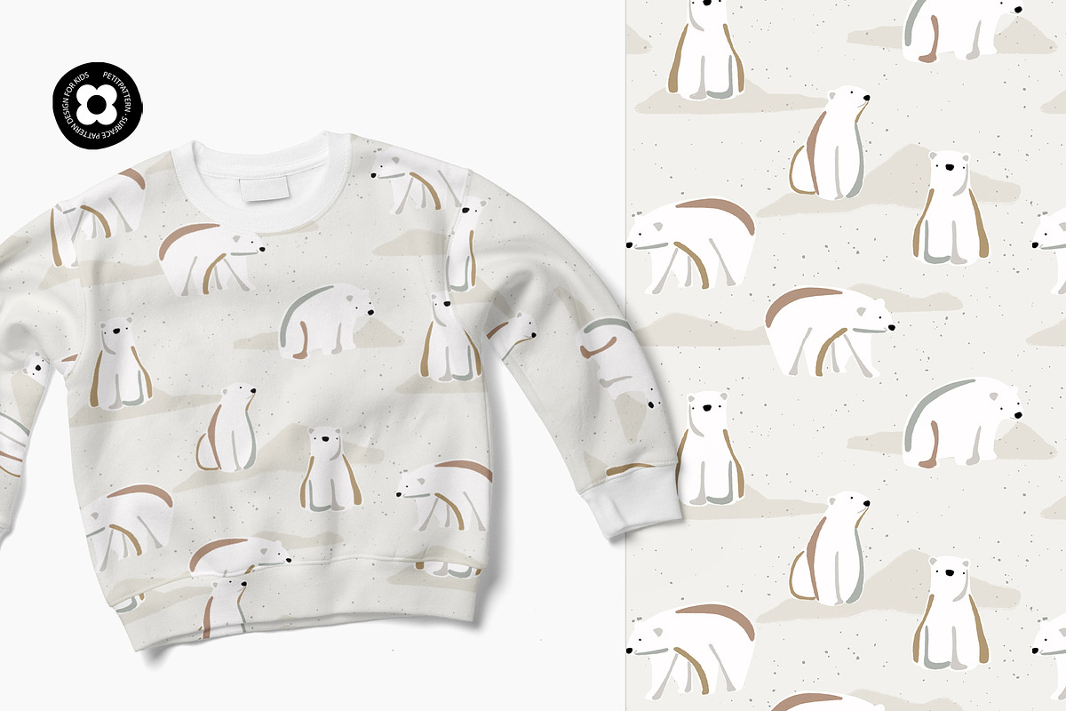 Pattern collection Polar Bear, a Pattern Graphic by Muriel Petitpattern (Photo 3 of 7)