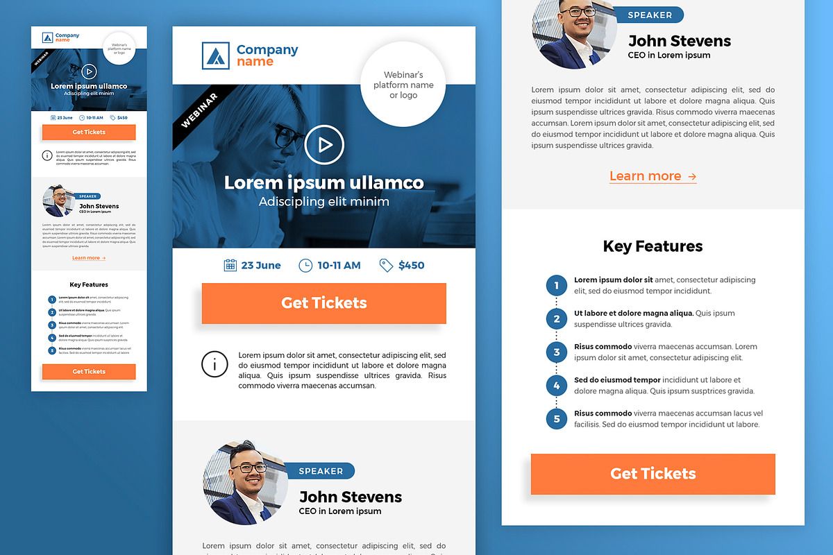 Webinar Email Invitation PSD, an Email Template by Better Be a Designer (Photo 3 of 4)