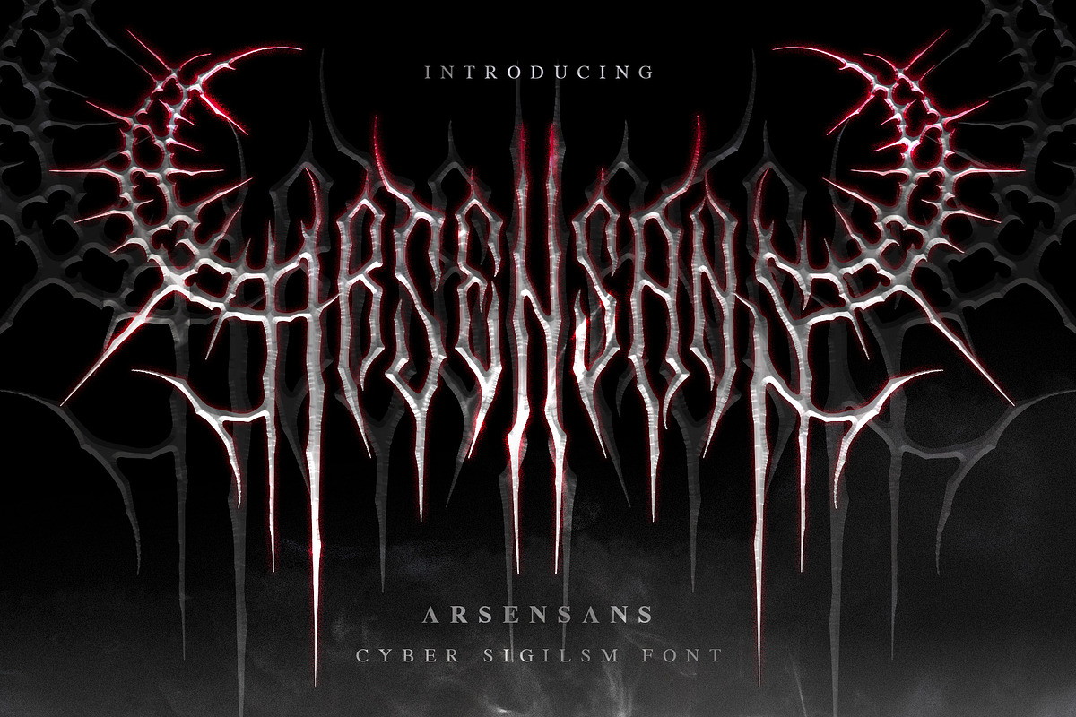 Arsensans | Cybersigilism Font, a Blackletter Font by Madhaline Studio (Photo 1 of 18)