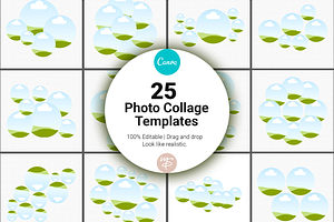 25 Canva Photo Collage Frame Templat, a Wireframe Template by Waliullah Solutions