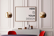 Mockup poster with a dining table, a Print Template by FilL239 (Thumbnail 11 of 18)