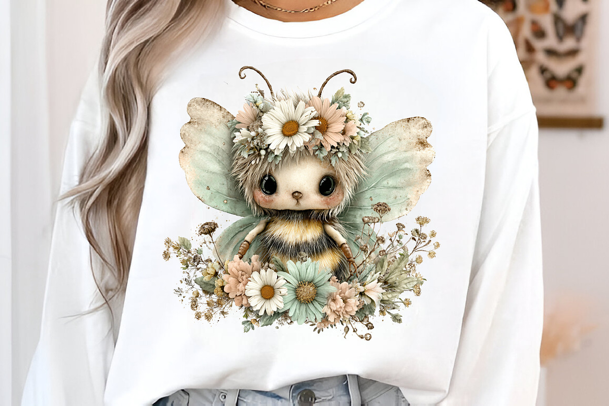 Whimsical spring bee clipart, an Illustration by SinaCreation (Photo 6 of 11)