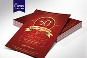 Red Gold Church Anniversary Banquet, a Flyer Template by Four C Graphic (Thumbnail 1 of 10)