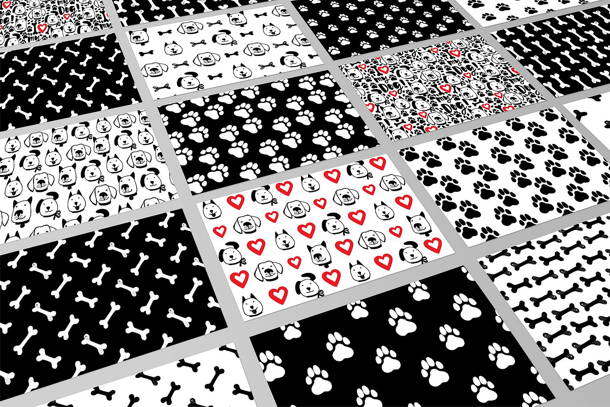 Love my dog Collection, a Pattern Graphic by MarynArts (Photo 2 of 8)