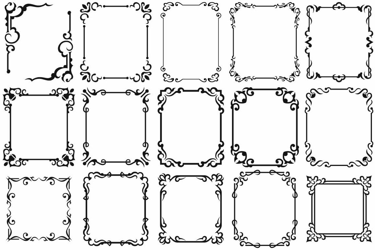 Vintage frames, a Pattern Graphic by LineworkStock (Photo 4 of 12)