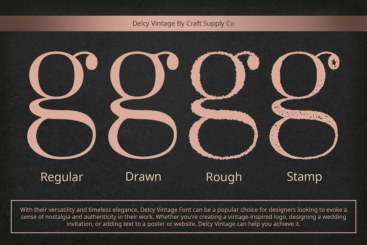 Delcy Vintage, a Serif Font by Craft Supply Co. (Photo 5 of 8)