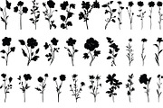 Wildflowers Silhouette - Vector AI, an Object Graphic by DesignBTF (Thumbnail 4 of 7)