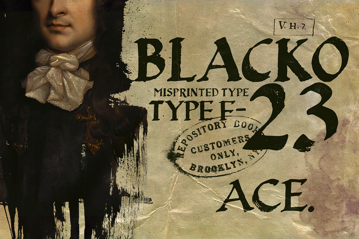 Blacko 23, a Blackletter Font by Misprinted Type (Photo 1 of 5)