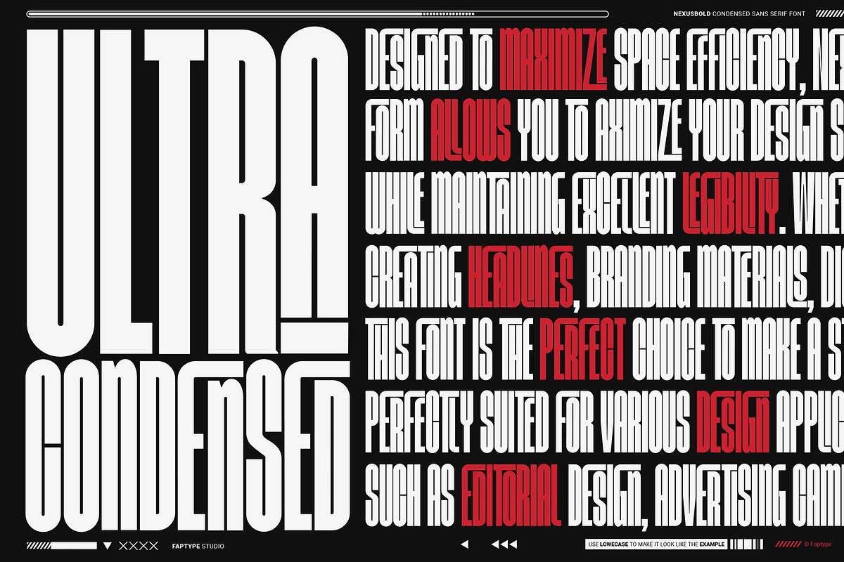 Nexusbold | Modern Condensed Sans, a Sans Serif Font by Ardana Creative (Photo 2 of 12)