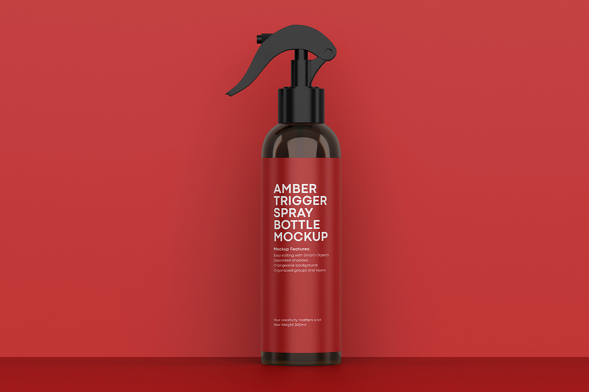 Plastic Trigger Spray Bottle Mockup, a Packaging Mockup by Dev.Rawat21 (Photo 2 of 5)