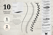 Procreate Endless Leaves  brushes, a Brush Add-On by Artbykimmyw (Thumbnail 2 of 4)