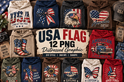 USA Distressed Patriotic Graphics, a Decorative Illustration by ElDesignState (Thumbnail 4 of 11)
