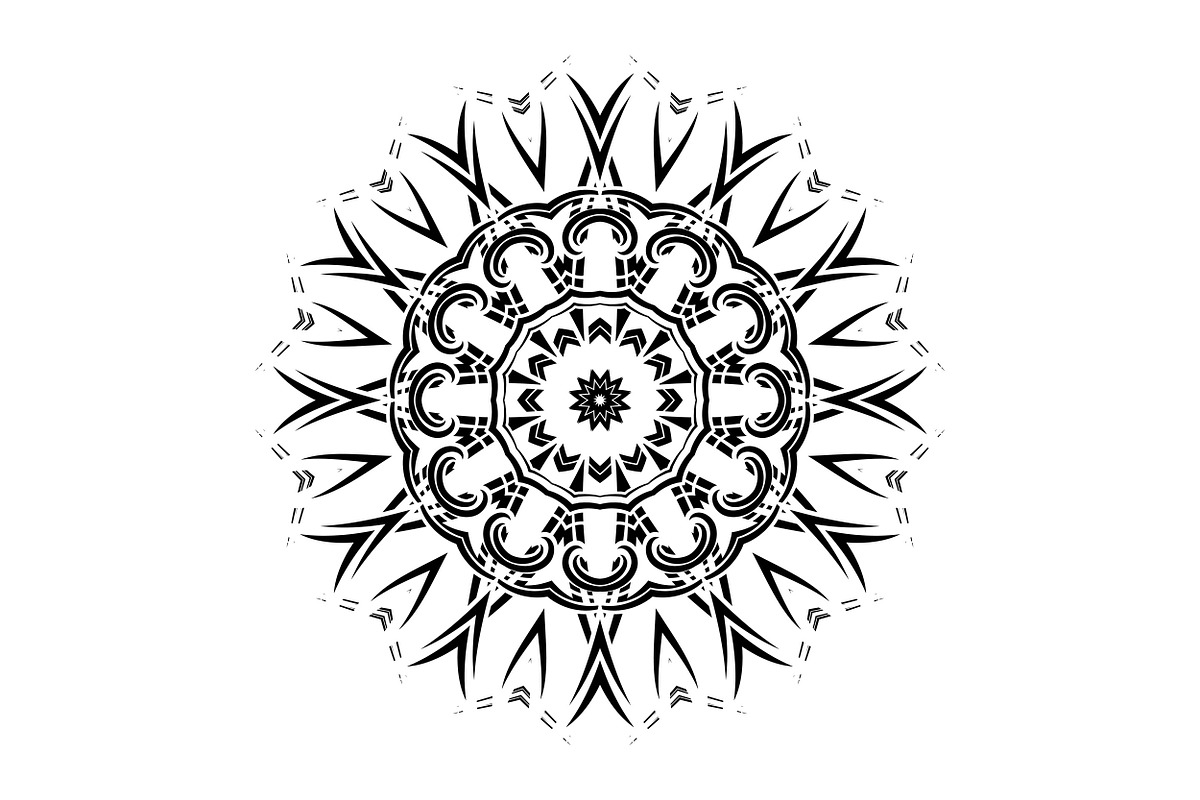 Black White Mandala Illustration Set, a Decorative Illustration by NJ Himel (Photo 29 of 101)