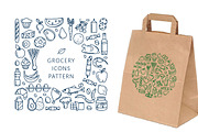 Grocery icons, patterns and borders, a Food Illustration by VasilkovS (Thumbnail 7 of 10)