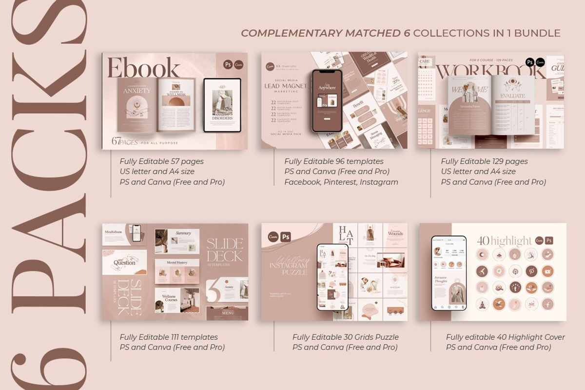 Wellness Instagram Creator CANVA PS, a Social Media Template by Eviory (Photo 41 of 48)