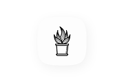 Succulents 16 Thin Line Icons Set, an Outline Icon by Alex Blogoodf (Thumbnail 3 of 5)