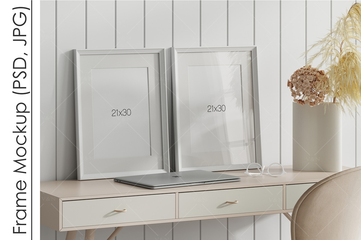 Frame Mockup PSD JPG, a Print Template by VNmockup (Photo 2 of 5)