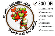 Quirky Valentine Santa Clipart, an Illustration by Craft Nest (Thumbnail 5 of 8)