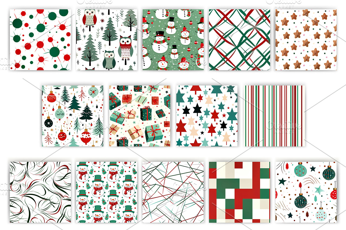 Christmas seamless pattern 02., a Texture Graphic by KENO Mascots (Photo 3 of 5)