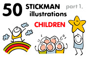 Cartoon children set 1., a Person Illustration by eka panova (Thumbnail 1 of 6)