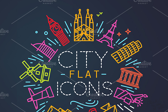 City Flat Icons