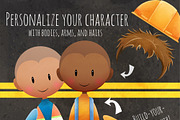Construction Vehicle png clipart Set, a Person Illustration by Art by Angele G (Thumbnail 3 of 7)