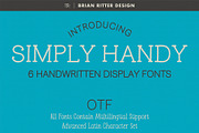 Simply Handy - Handwritten Fonts, a Font by Brian Ritter Design (Thumbnail 1 of 10)