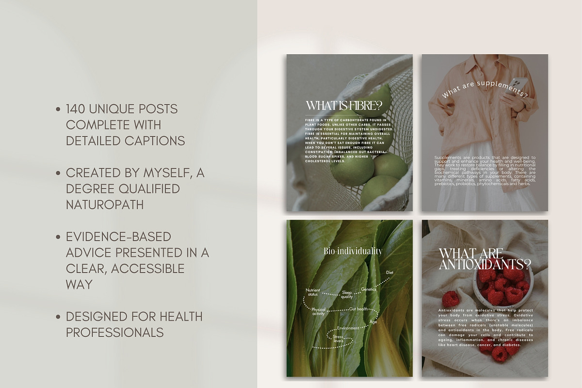 Nutrition Aesthetic Instagram Posts preview 3