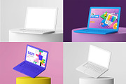 Clay Macbook On Podium Mockup Set, a Device Mockup by Remnand Studio (Thumbnail 9 of 9)